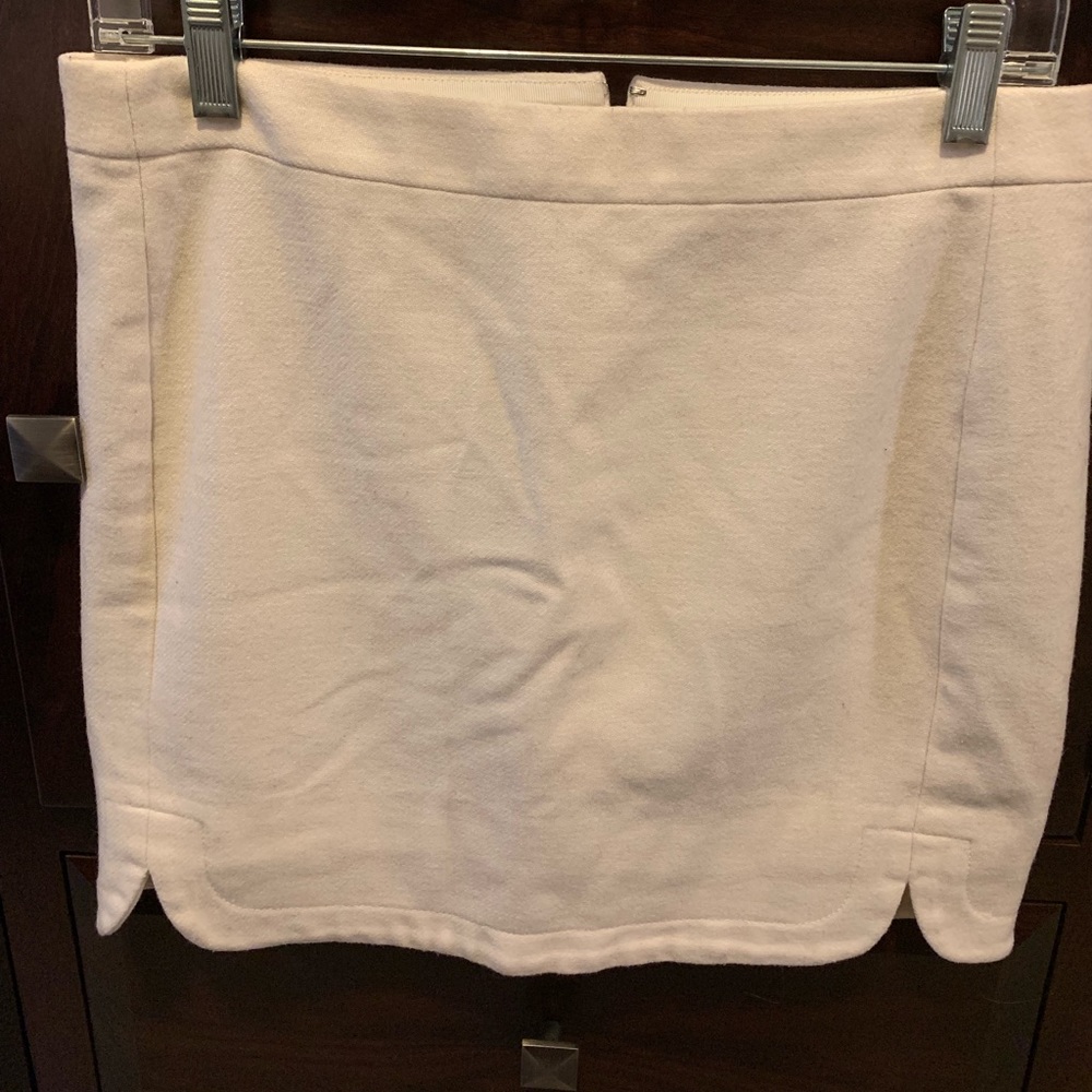 JCrew petite ivory mini skirt
